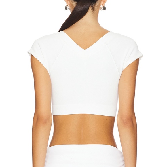 NWT Free People Movement Mainstream Baby Tee Bra in White - Picture 2 of 9